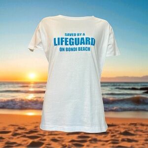 Australia Souvenir T-Shirt : Bondi Beach White Women Small-Medium New